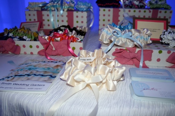 wedding garters by the garter girl julianne smith on display at couture wedding show 5